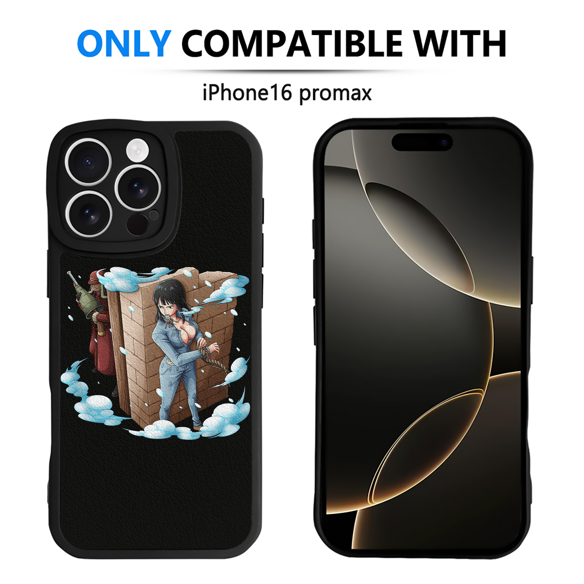 （画像用） ワンピース ニコ・ロビン ONE PIECE Nico Robin 【iPhone 16シリーズ対応】シリコンスマホケース（レザー調） 材質：シリコン